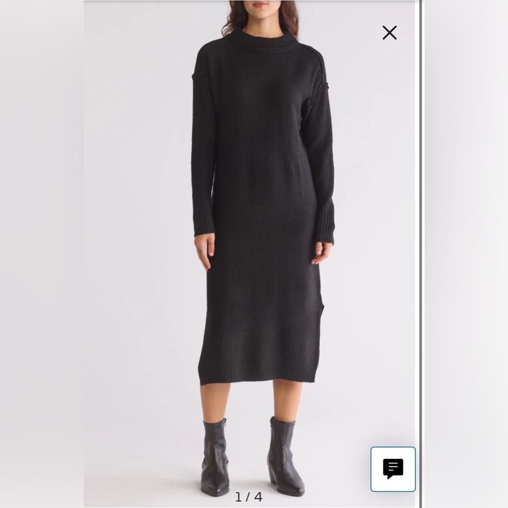 StitchDrop Stowe Ribbed Trim Sweater Dress NWT Size Medium